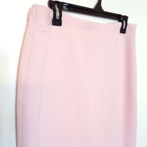 Wayf Woven Maxi Straight Pink Skirt with Side Zipper Sz Large